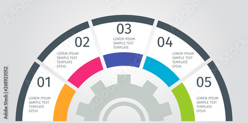 Modern colorful chart, graph. Template for diagram, presentation. Infographics elements Vector illustration