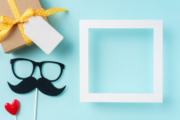 top view of fathers day concept with copy space