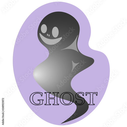 logo of a good ghost on a purple background with the inscription photo