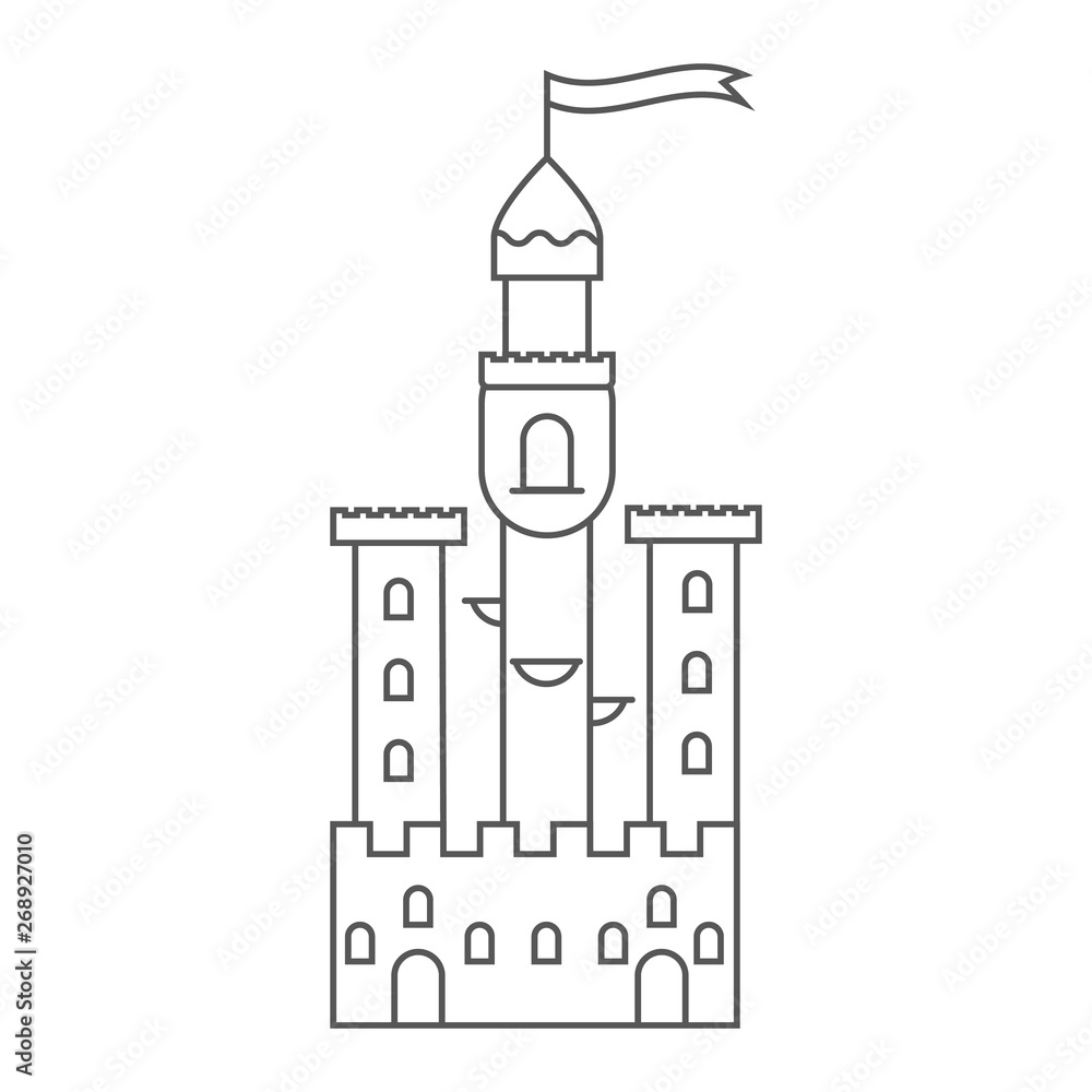 Icon medieval castle. Fairy tale tower. Icon medieval castle. Fairy tale tower.