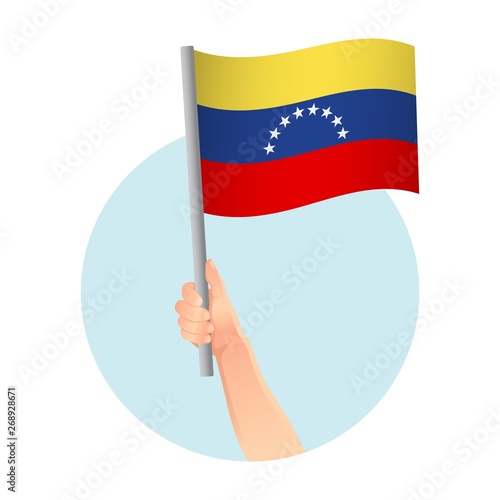 venezuela flag in hand icon