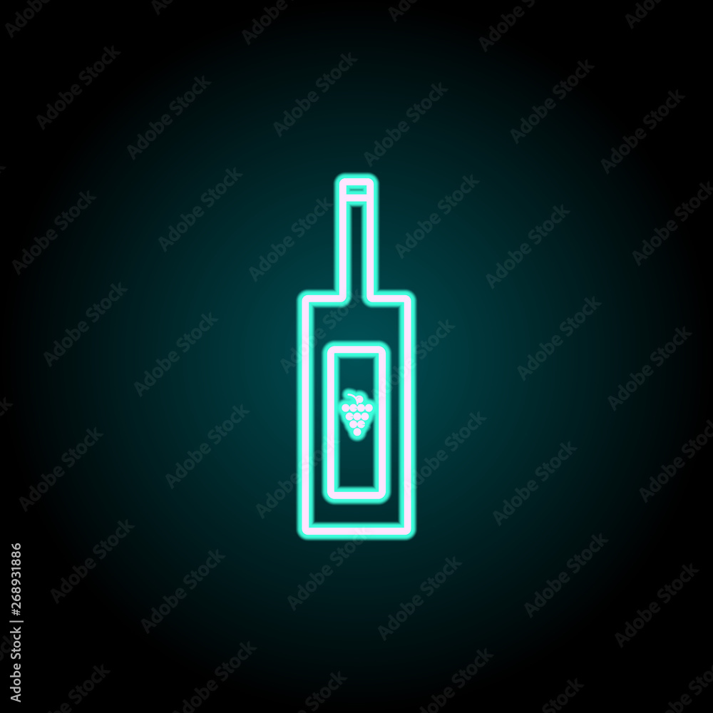 grape oil neon icon. Elements of kitchen set. Simple icon for websites, web design, mobile app, info graphics grape oil neon icon. Elements of kitchen set. Simple icon for websites, web design, mobile app, info graphics