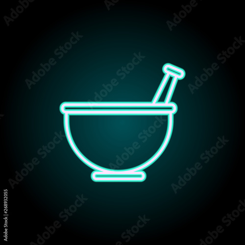 Spice grindel neon icon. Elements of kitchen set. Simple icon for websites, web design, mobile app, info graphics
