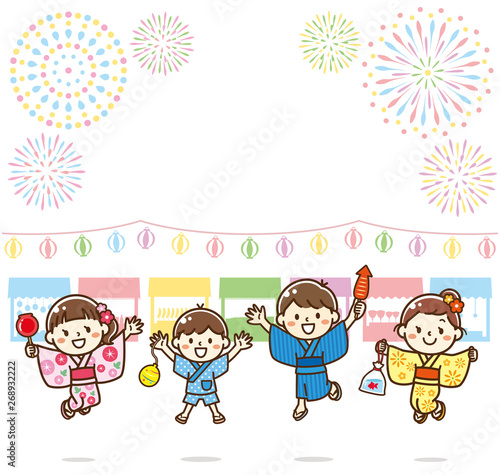 夏祭り　子供
