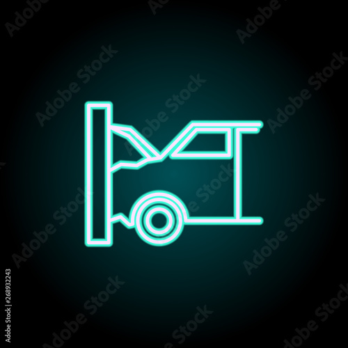 car accident neon icon. Elements of Insurance set. Simple icon for websites, web design, mobile app, info graphics