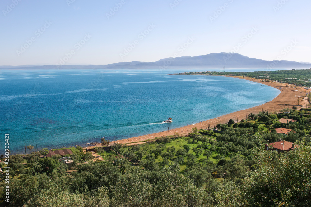 Aegean Sea on a Windy Day. Kadirga Beach, Canakkale / Turkey