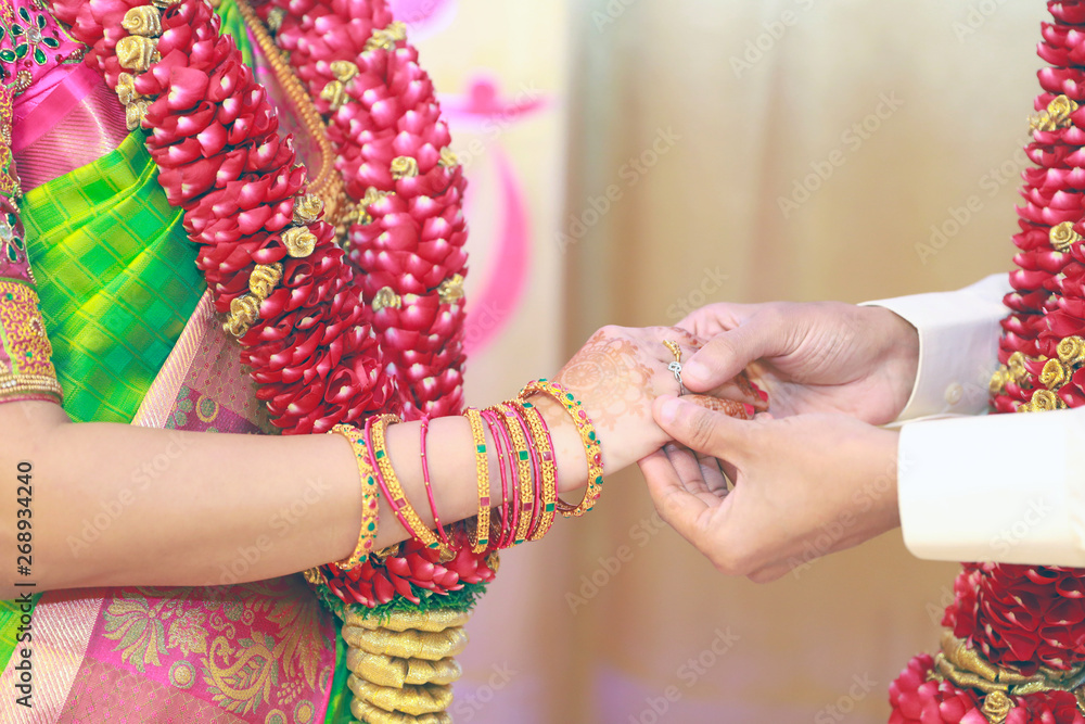 South Indian family wedding and engagement concept