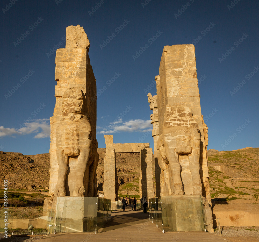 Bas-Relief Carvings at Persepolis in Shiraz, Iran