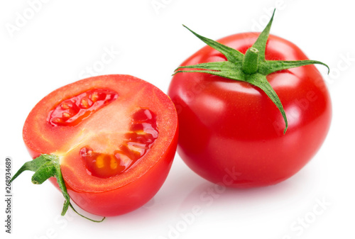 Canvas Print Fresh tomato on white background