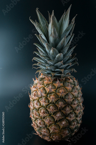 pineapple on an isolated black background