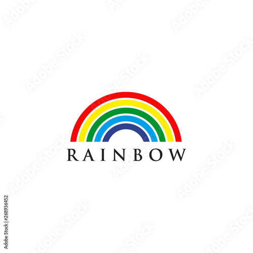 Rainbow logo icon design template