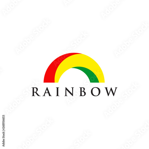 Rainbow logo icon design template