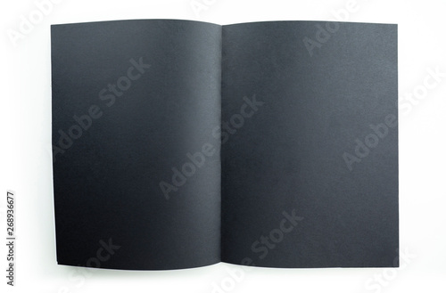 Mockup of black booklet
