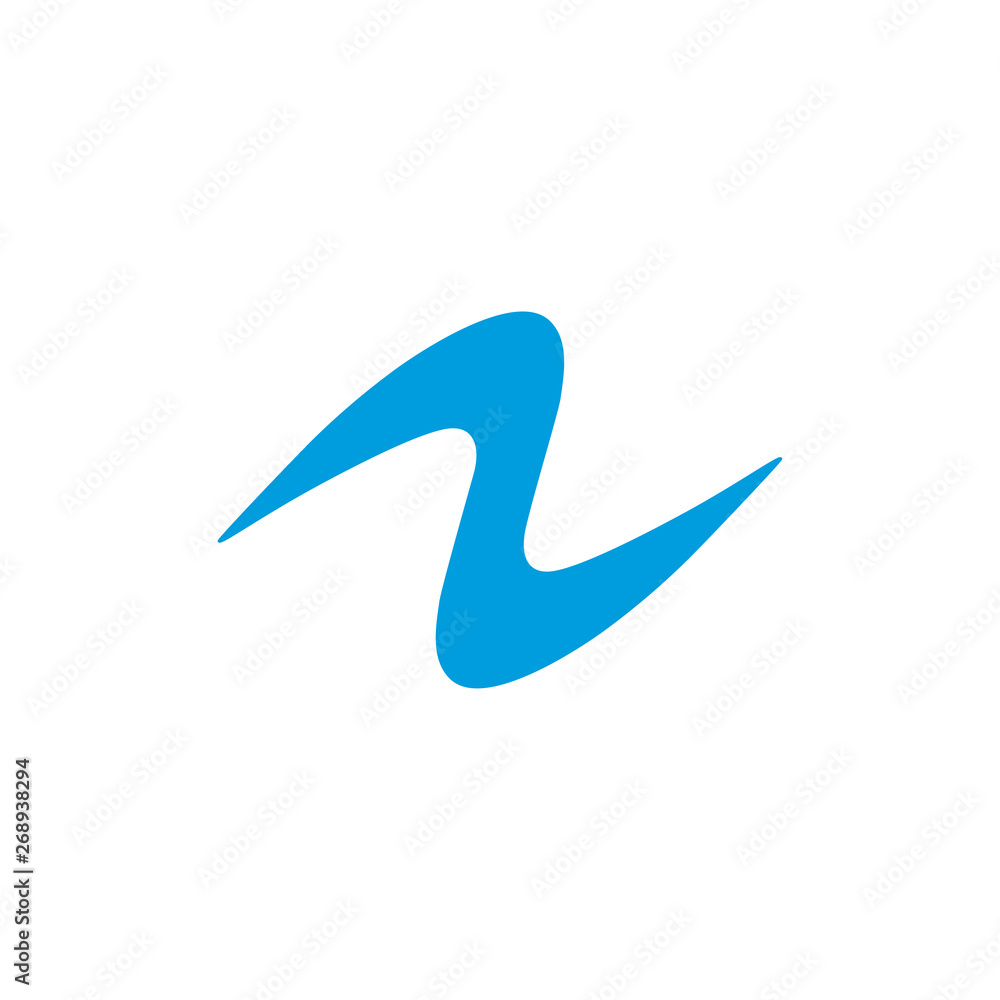 simple curves blue wavy simple logo vector simple curves blue wavy simple logo vector