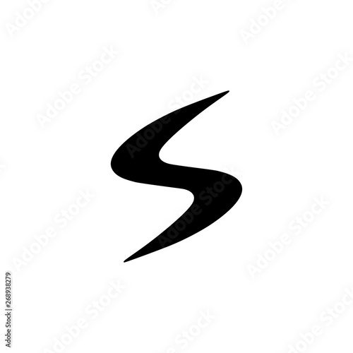 letter s simple curves design logo vector