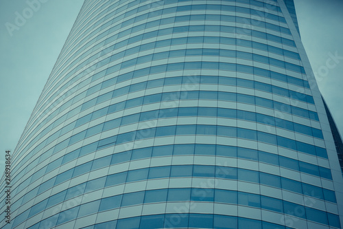 Glass windows of modern office building