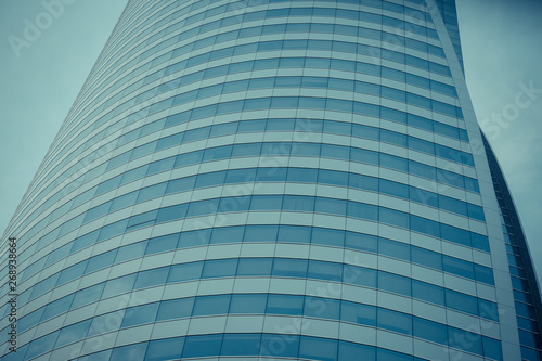 Glass windows of modern office building