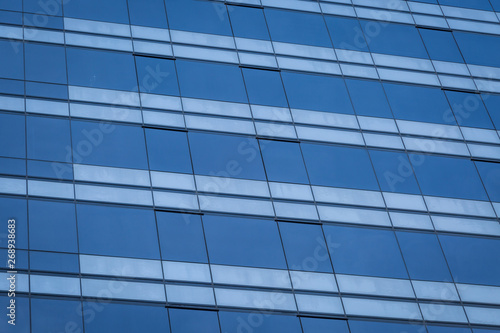 Glass windows of modern office building