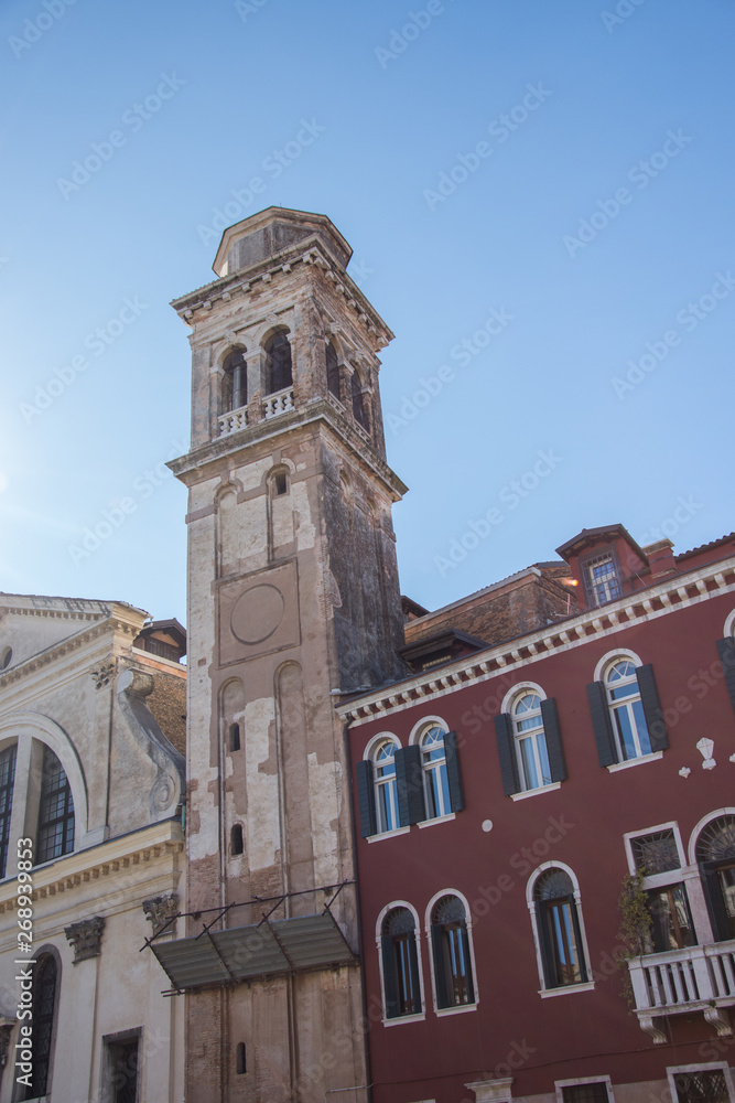 Tower   in Venice Italy  march, 2019