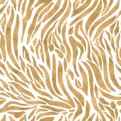 Acrylglasbilder Tierfellmuster Tigerfell Muster nahtlos in Orange  © Tanya Syrytsyna