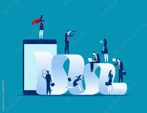 Schedule and tasks to do each day. Concept business vector illustration, To do list, Flat Character design, Strategy.