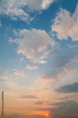 sky and clouds before sunset background