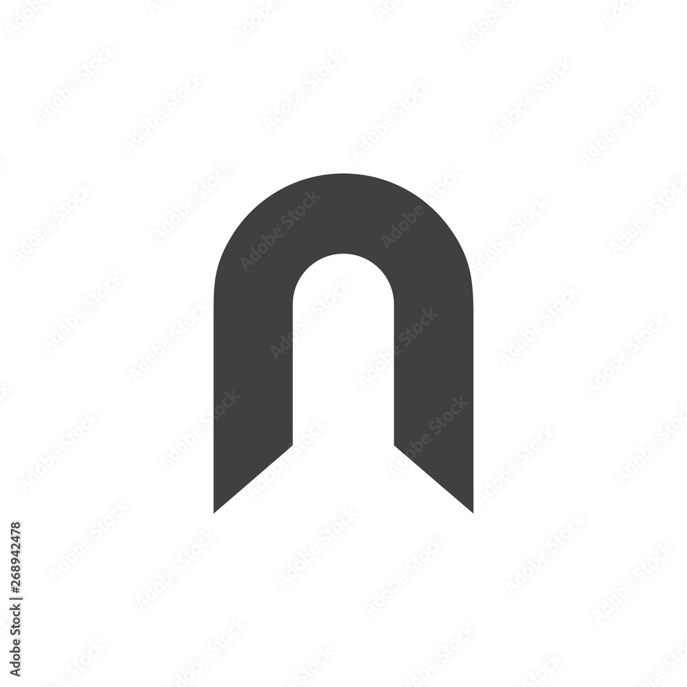 letter n simple geometric line logo vector letter n simple geometric line logo vector