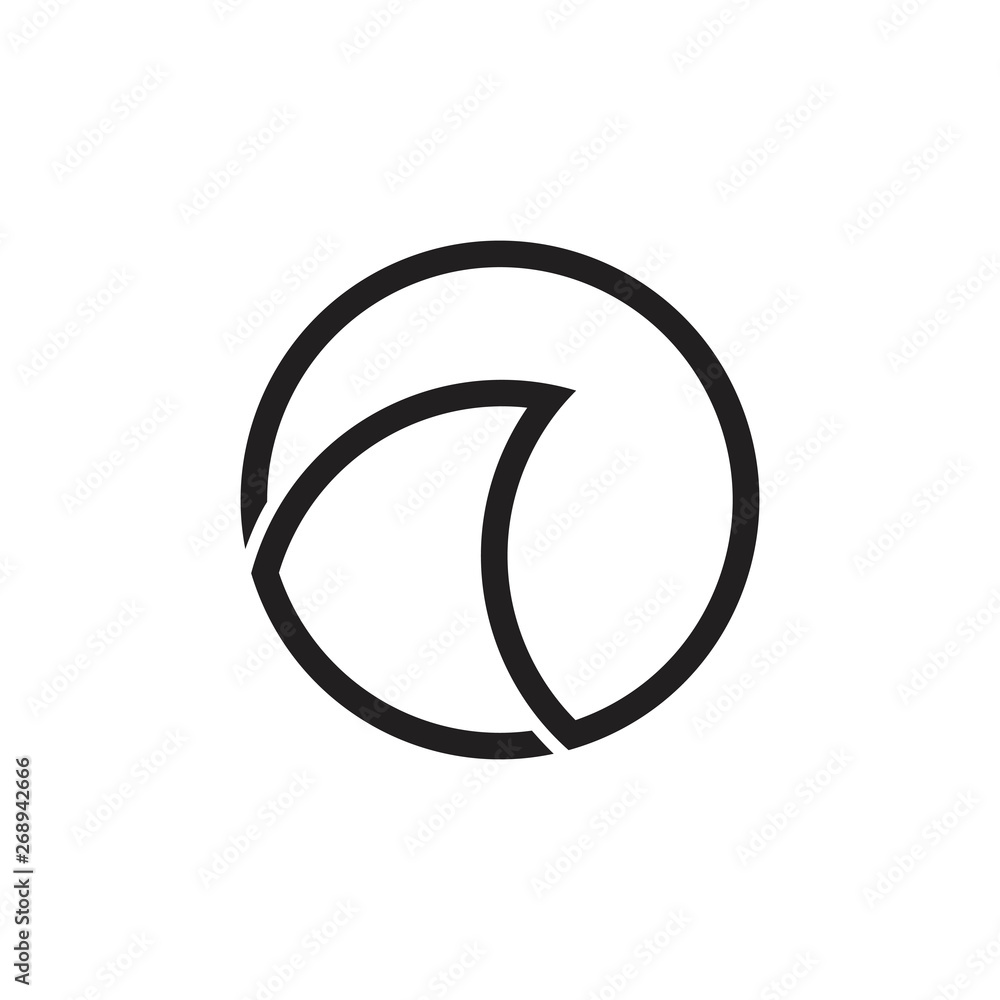 simple waves geometric line circle logo vector simple waves geometric line circle logo vector