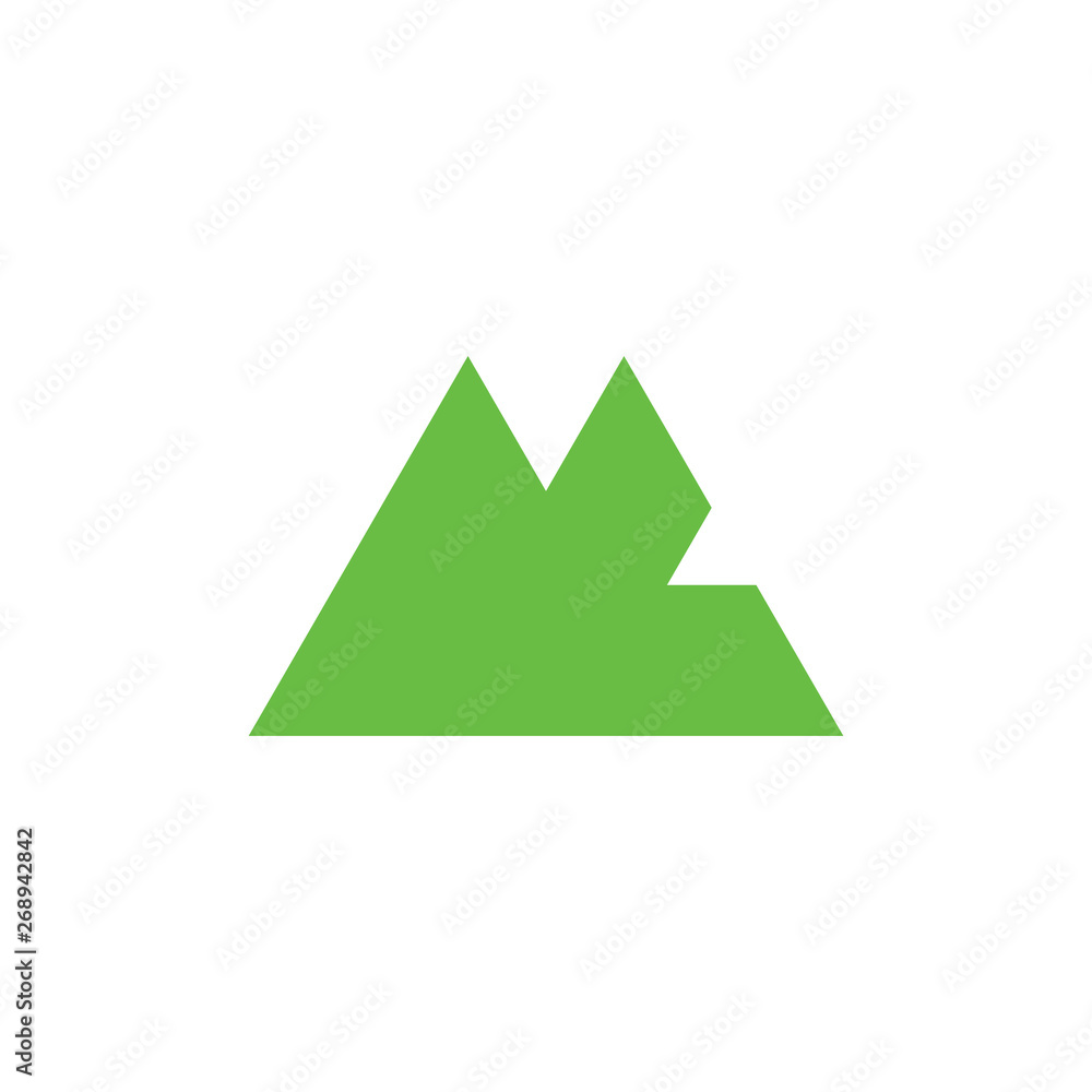 Obraz premium abstract letter mc triangle mountain logo vector