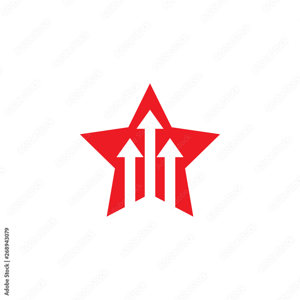 geometric star movement arrow simple logo vector geometric star movement arrow simple logo vector