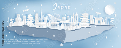 Photography Famous Travel Landmark and Attraction in Japan, Postcard, Poster, Banner, Cover