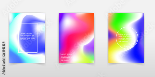 Wallpaper Mural Gradient mesh abstract background. Plastic holographic backdrop with gradient mesh. 90s, 80s retro style. Iridescent graphic template for brochure, banner, wallpaper, mobile screen. Torontodigital.ca