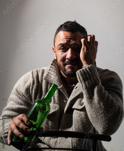 Картината върху платно He is a recovering alcoholic