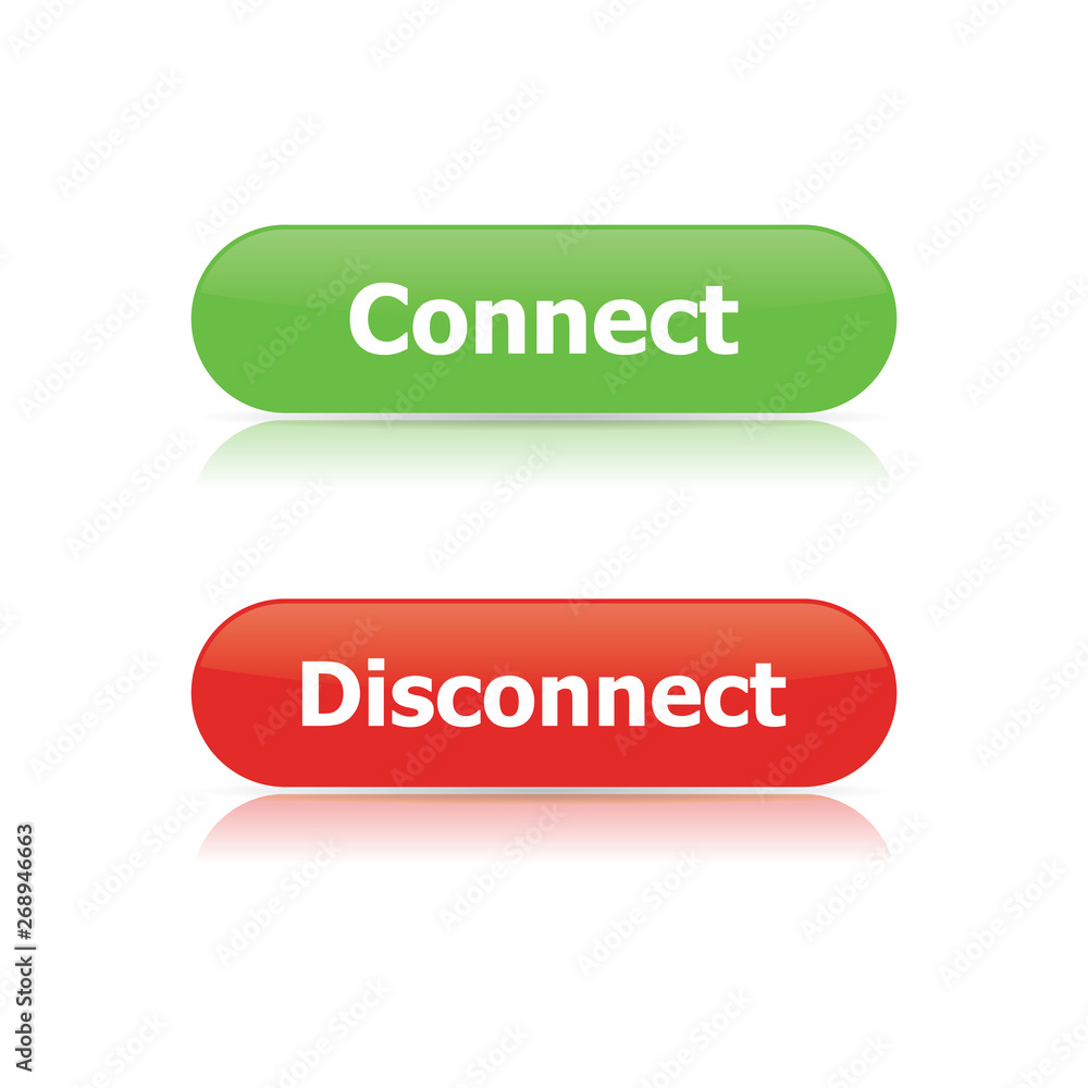 Vector Connect and Disconnect Buttons Vector Connect and Disconnect Buttons