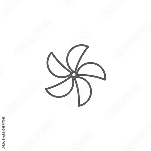 Paper Windmill Pinwheel vector icon, isolated on white background © ady sanjaya
