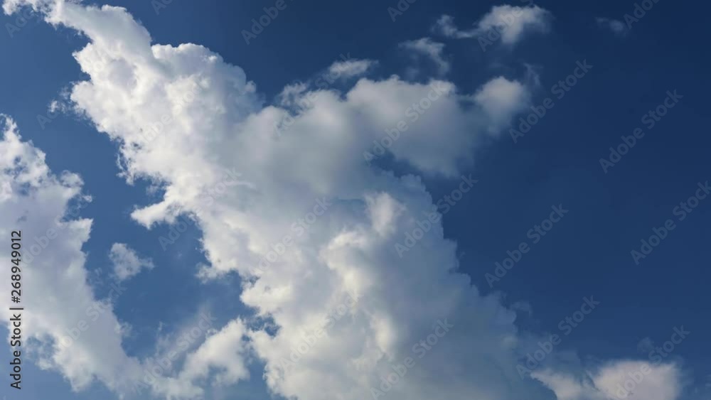 4k time Lapse of very white clouds moving in interesting way against a stark blue sky background. Very light,positive and dramatic feeling. 4k time Lapse of very white clouds moving in interesting way against a stark blue sky background. Very light,positive and dramatic feeling.