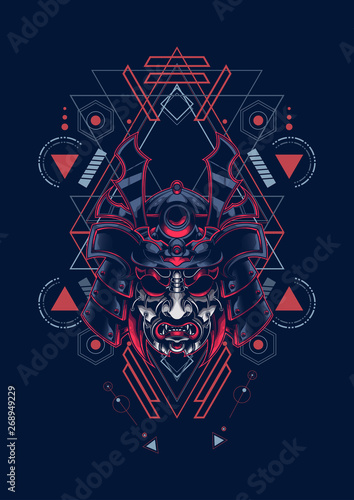 samurai mask sacred geometry