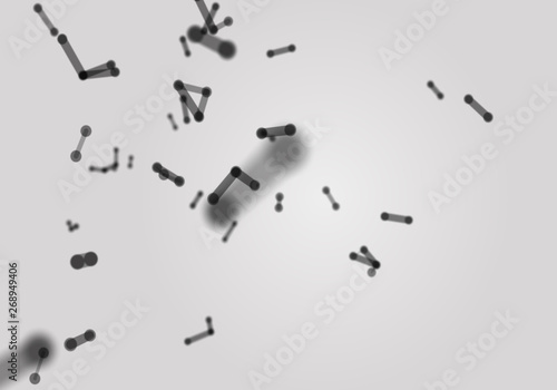 Abstract polygonal background  geometrical backdrop with connecting dots  lines  triangles for global web  connection  science  futuristic concept. minimalist  trendy. 3D Rendering.
