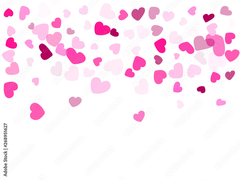Hearts confetti flying background graphic design. Hearts confetti flying background graphic design.