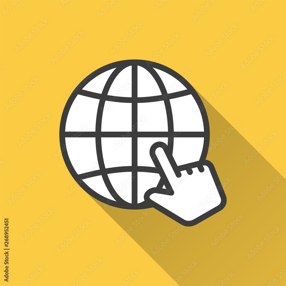 Globe - vector icon for graphic and web design. Globe - vector icon for graphic and web design.