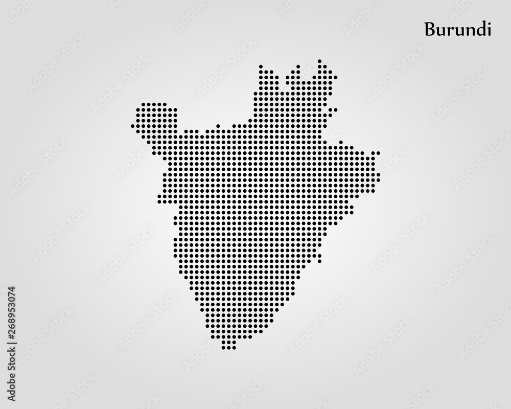 Map of Burundi. Vector illustration. World map