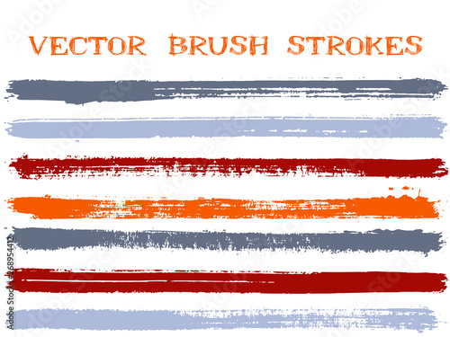Scribble ink brush strokes design elements