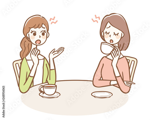 カフェ　女性　愚痴　2人