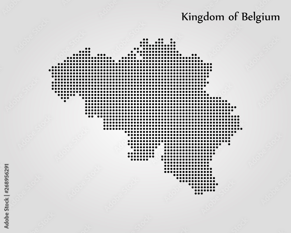 Map of Belgium. Vector illustration. World map