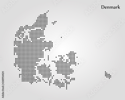 Map of Denmark. Vector illustration. World map
