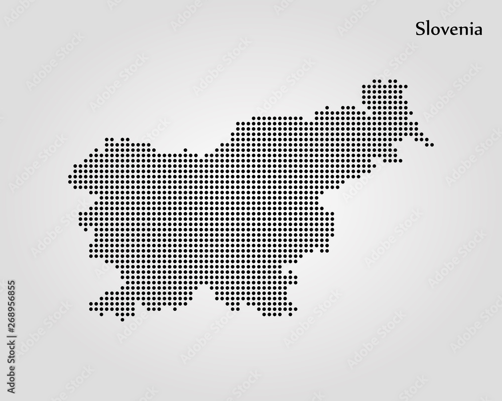 Map of Slovenia. Vector illustration. World map