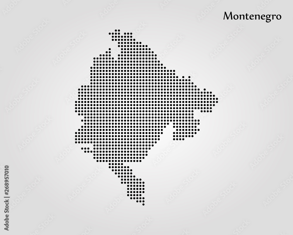 Map of Montenegro. Vector illustration. World map