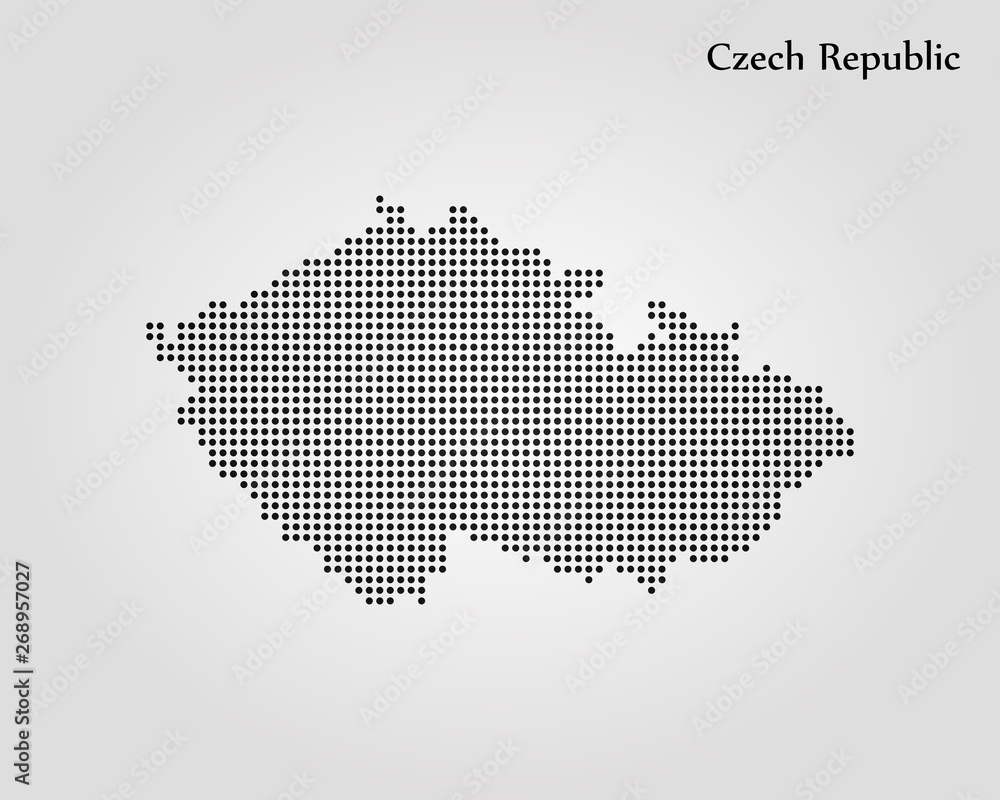 Fototapeta premium Map of Czech Republic. Vector illustration. World map