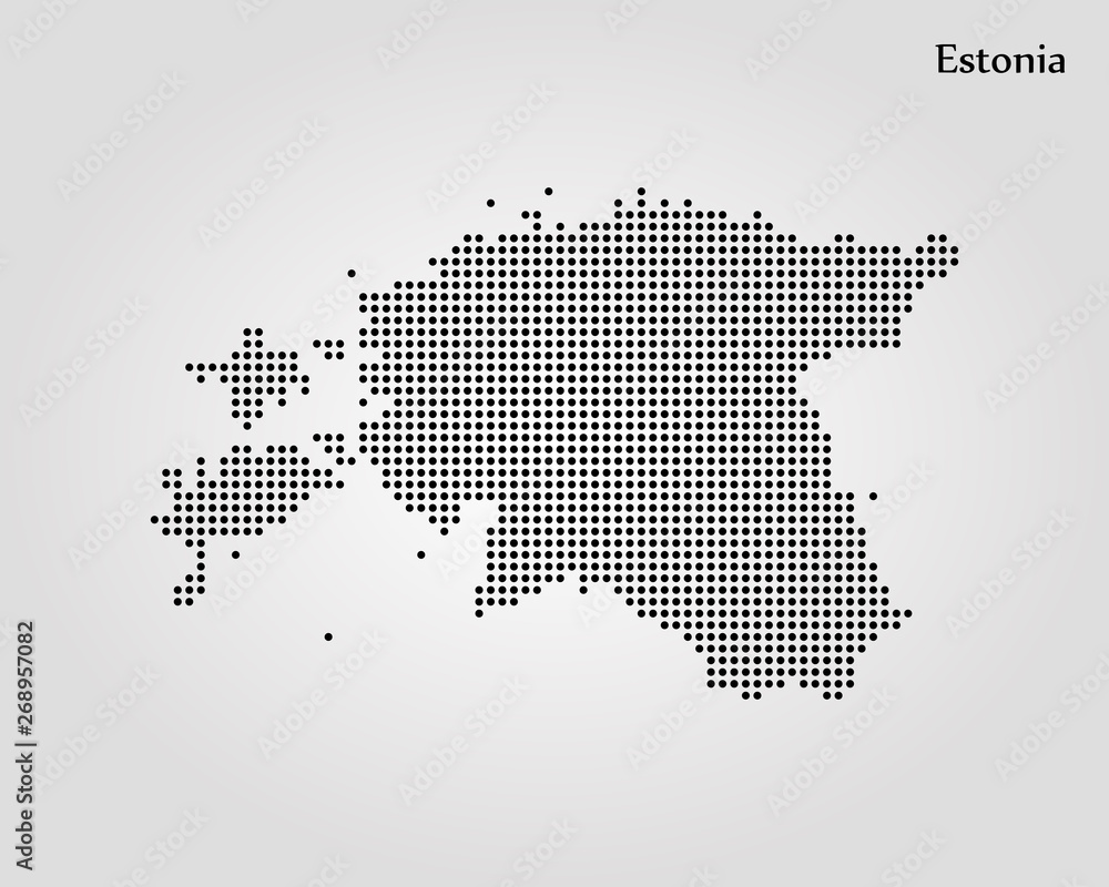 Obraz premium Map of Estonia. Vector illustration. World map
