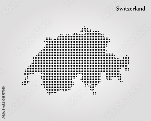 Map of Switzerland. Vector illustration. World map
